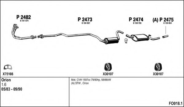 FENNO FO018.1 Exhaust System